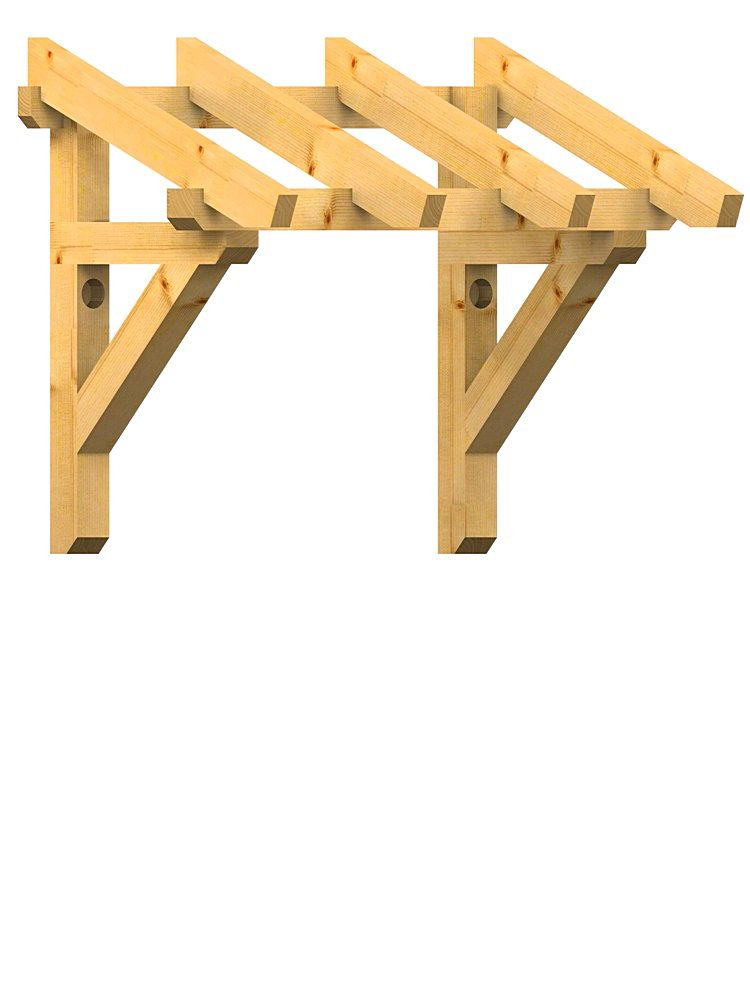 Zeichnung Holzvordach Schwarzwald 22°